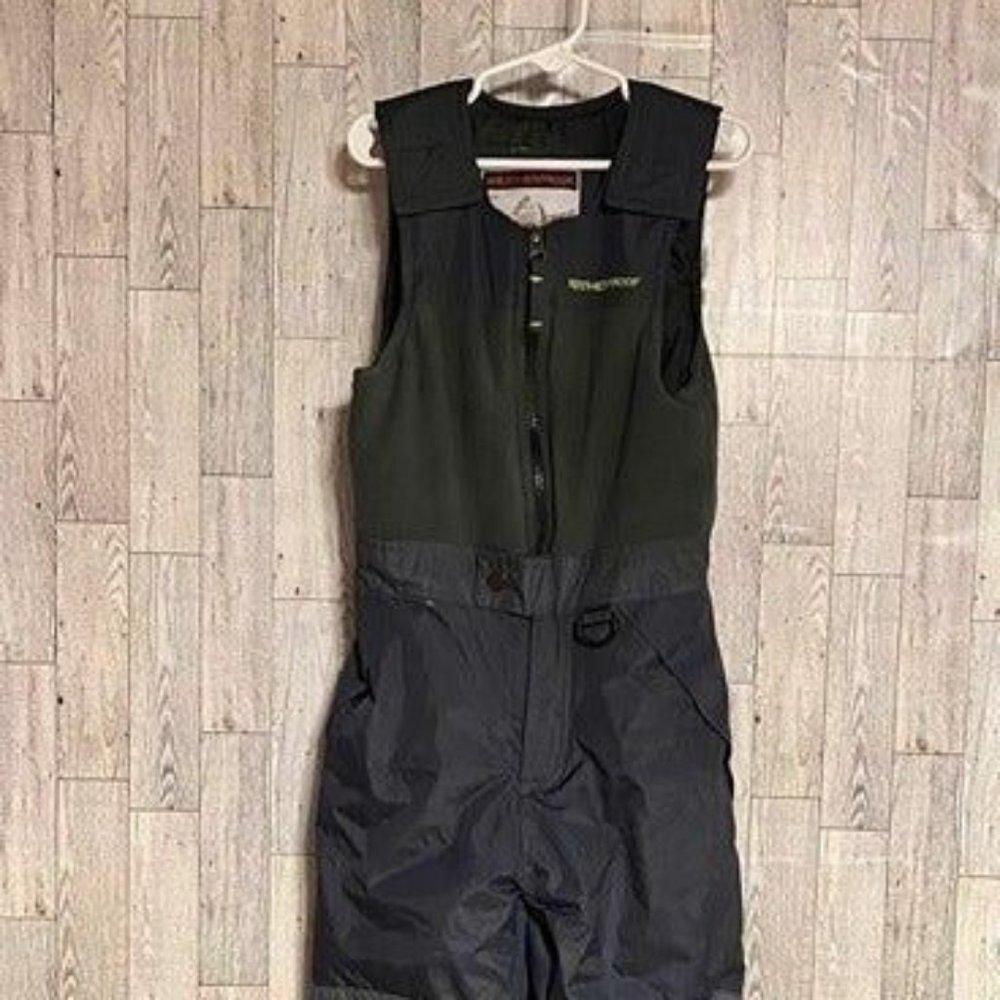 Gray Weatherproof Snow Bibs - Size Youth 5